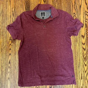 Denver Hayes Modern Fit Polo Sz M Burgundy